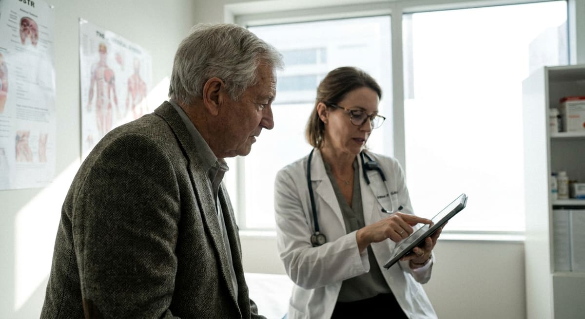 Consultation médicale pour un homme senior concernant la prostate